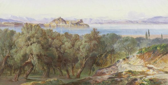View of Corfu, oil, 1856. Private collection.